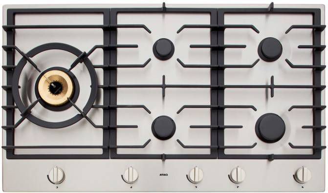 ATAG Gaskookplaat met Supervario-wokbrander en easy clean coating 90 cm HG9511EBA