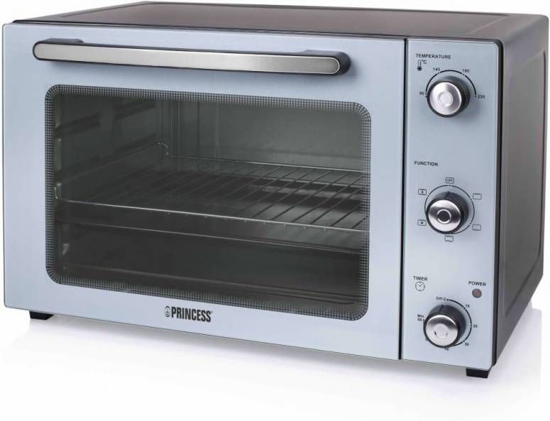 Princess Heteluchtoven 1800 W 45 L zilverkleurig