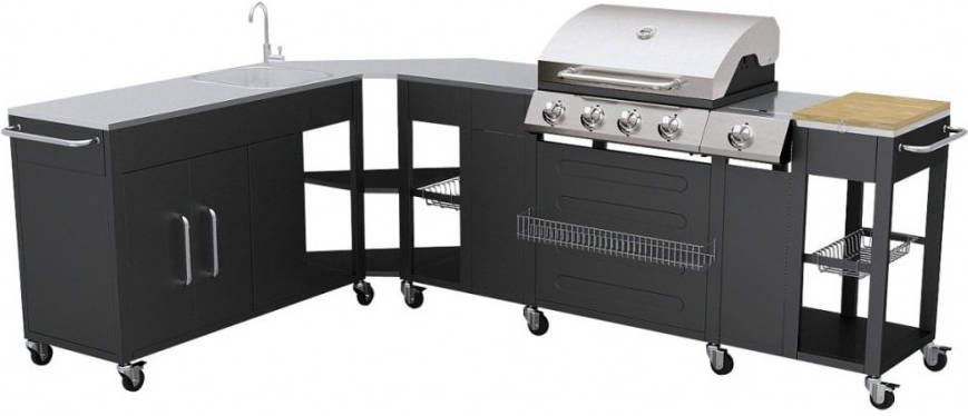 VIDAXL Buitenkeuken Missouri 4 branders